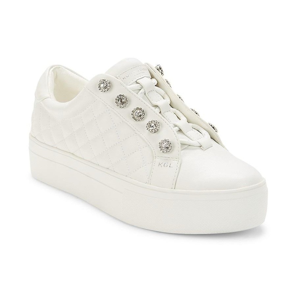 Kurt Geiger London
Liviah Quilted  Embellished Studded Leather Platform Sneakers
